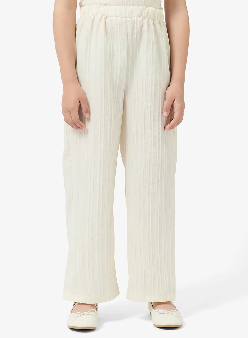 Pinata  White Strappy Frill Top and Pants Set for Women | Best Price UAE